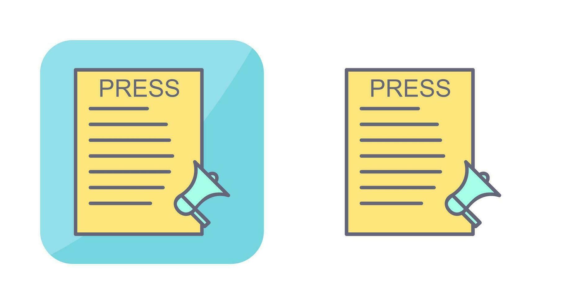 Unique Press Releases Vector Icon