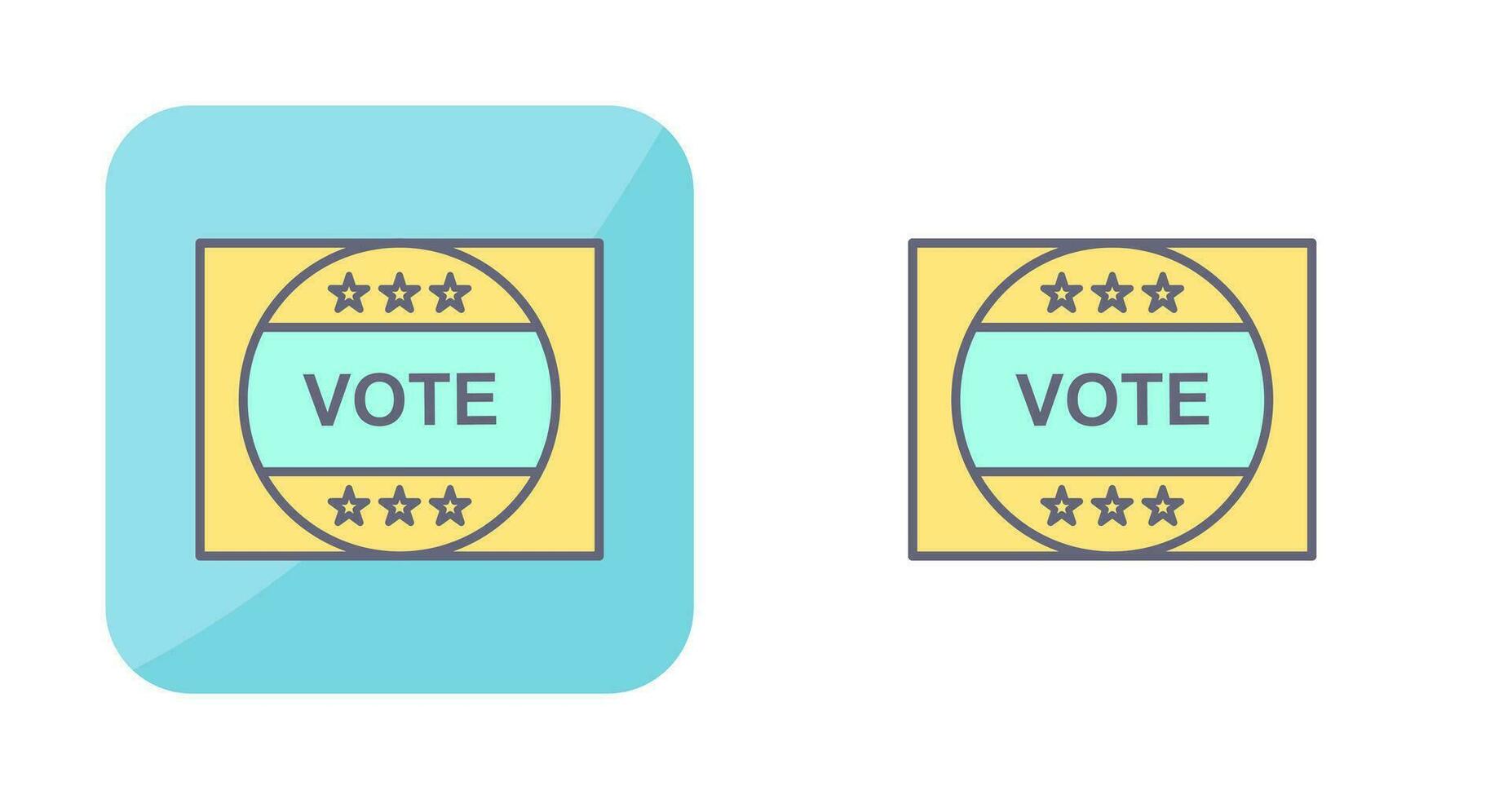 Vote Sticker Vector Icon