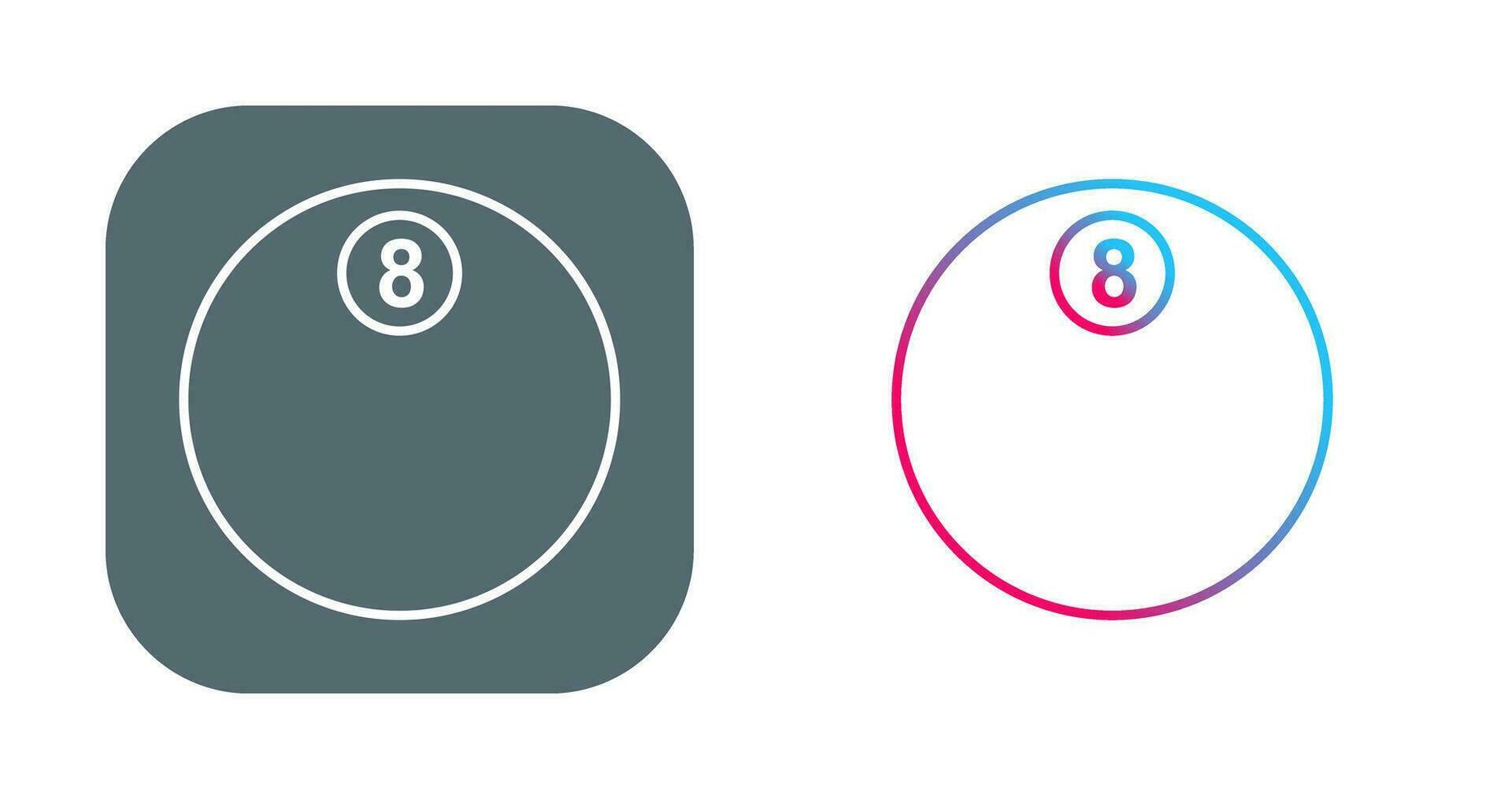 Unique Eight Ball Vector Icon