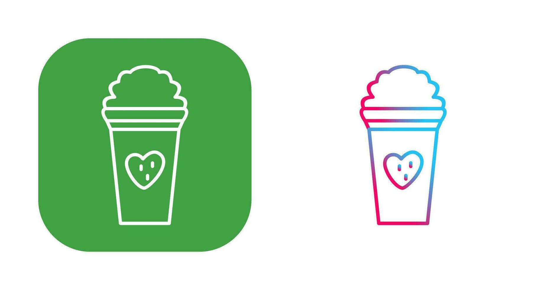 Unique Strawberry Milkshake Vector Icon