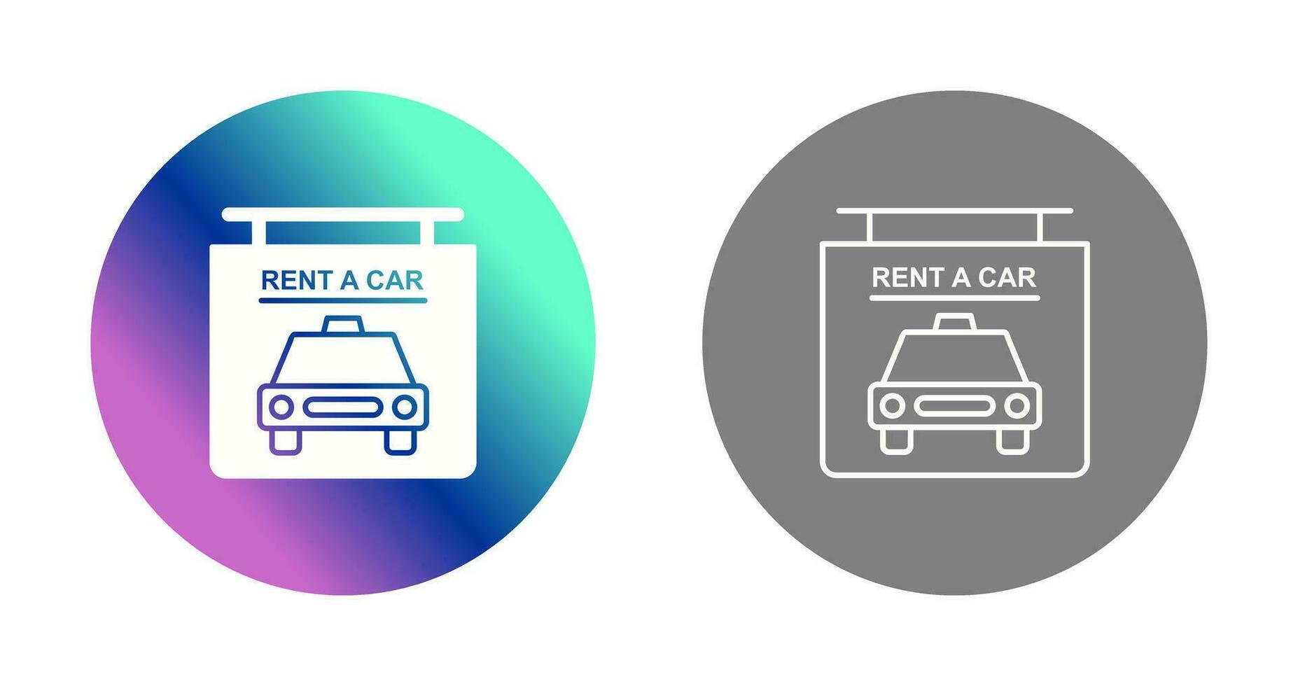 Rent a Car Vector Icon