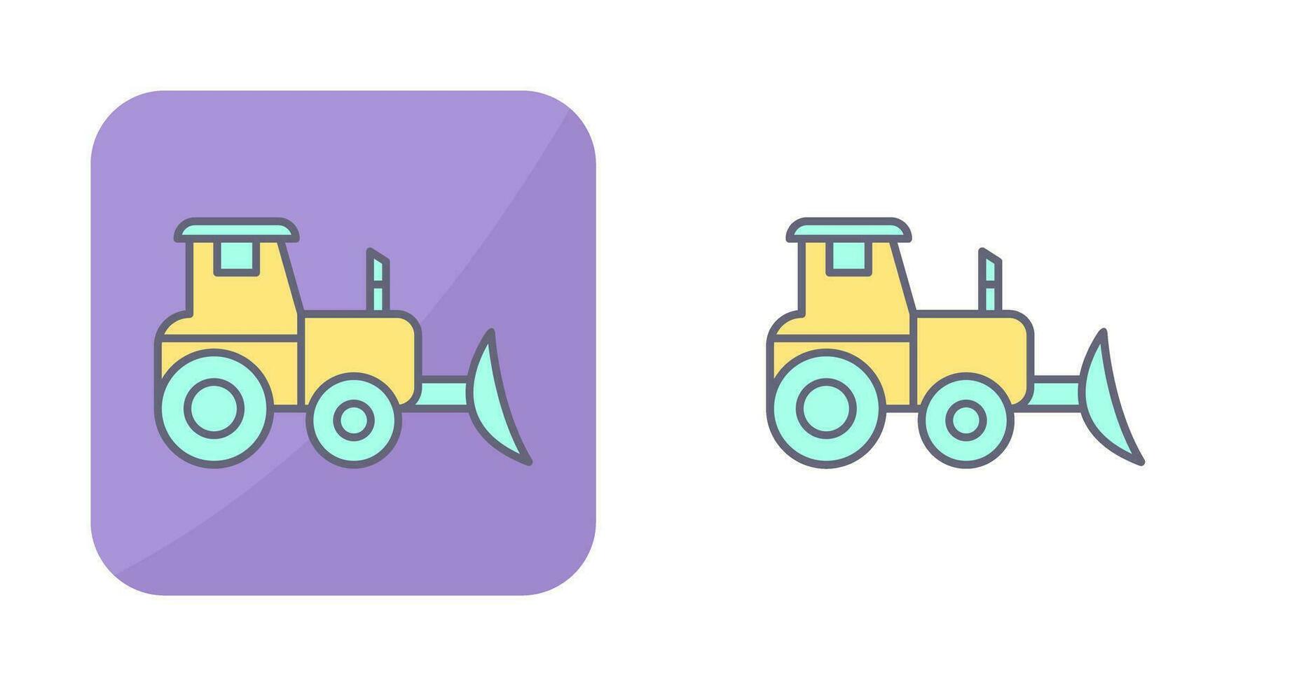 icono de vector de tractor industrial