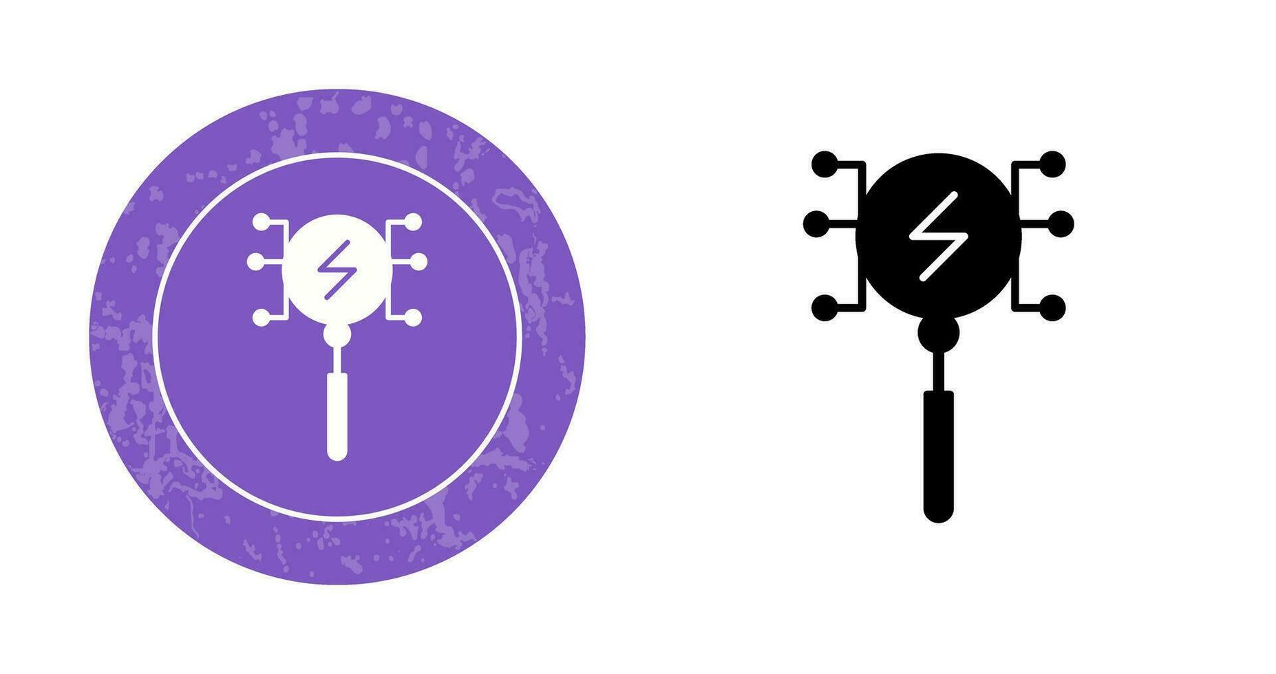 icono de vector de búsqueda inteligente único