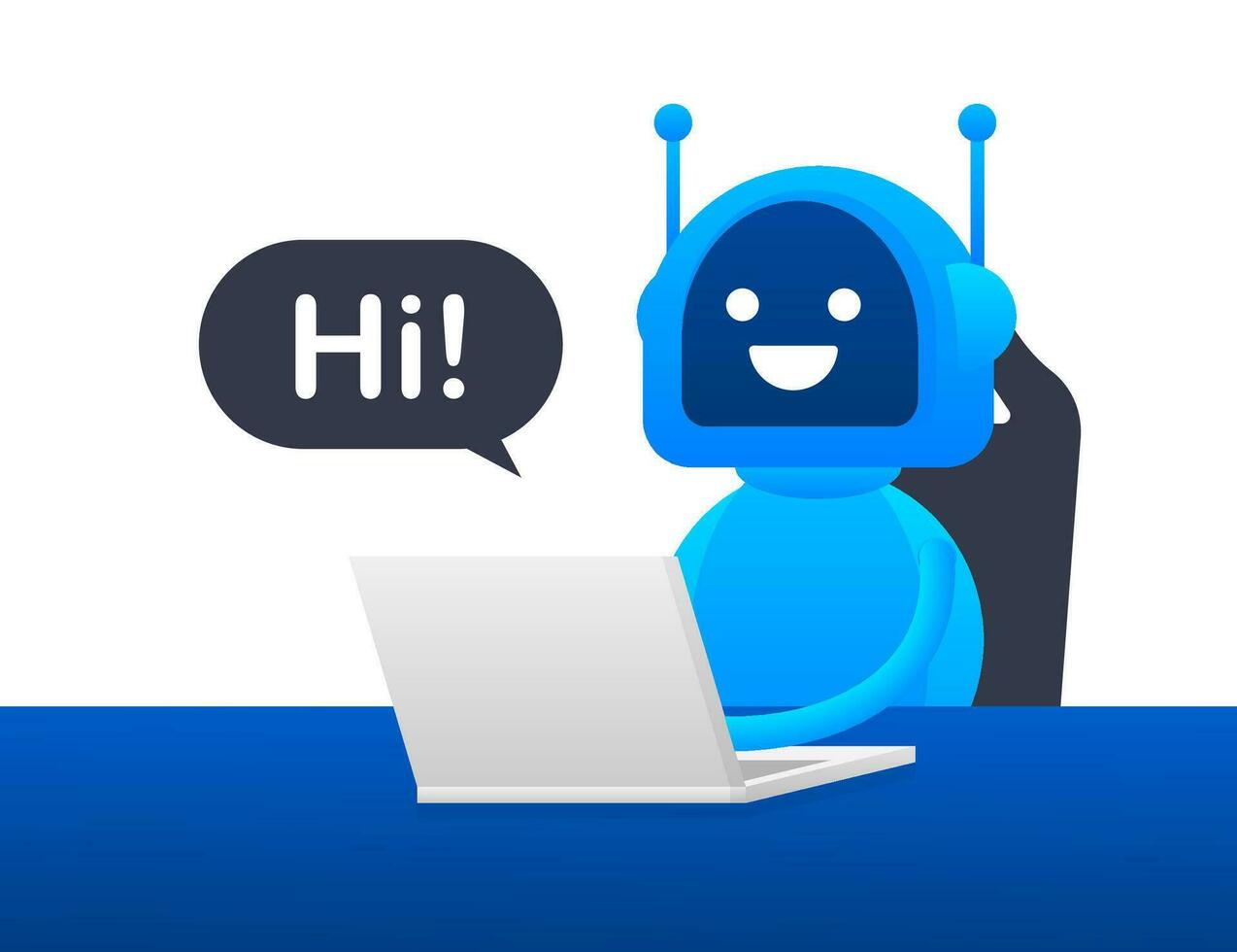 Robot icon. Bot sign design. Chatbot symbol concept. Voice support service bot. Online support bot. Vector illustration