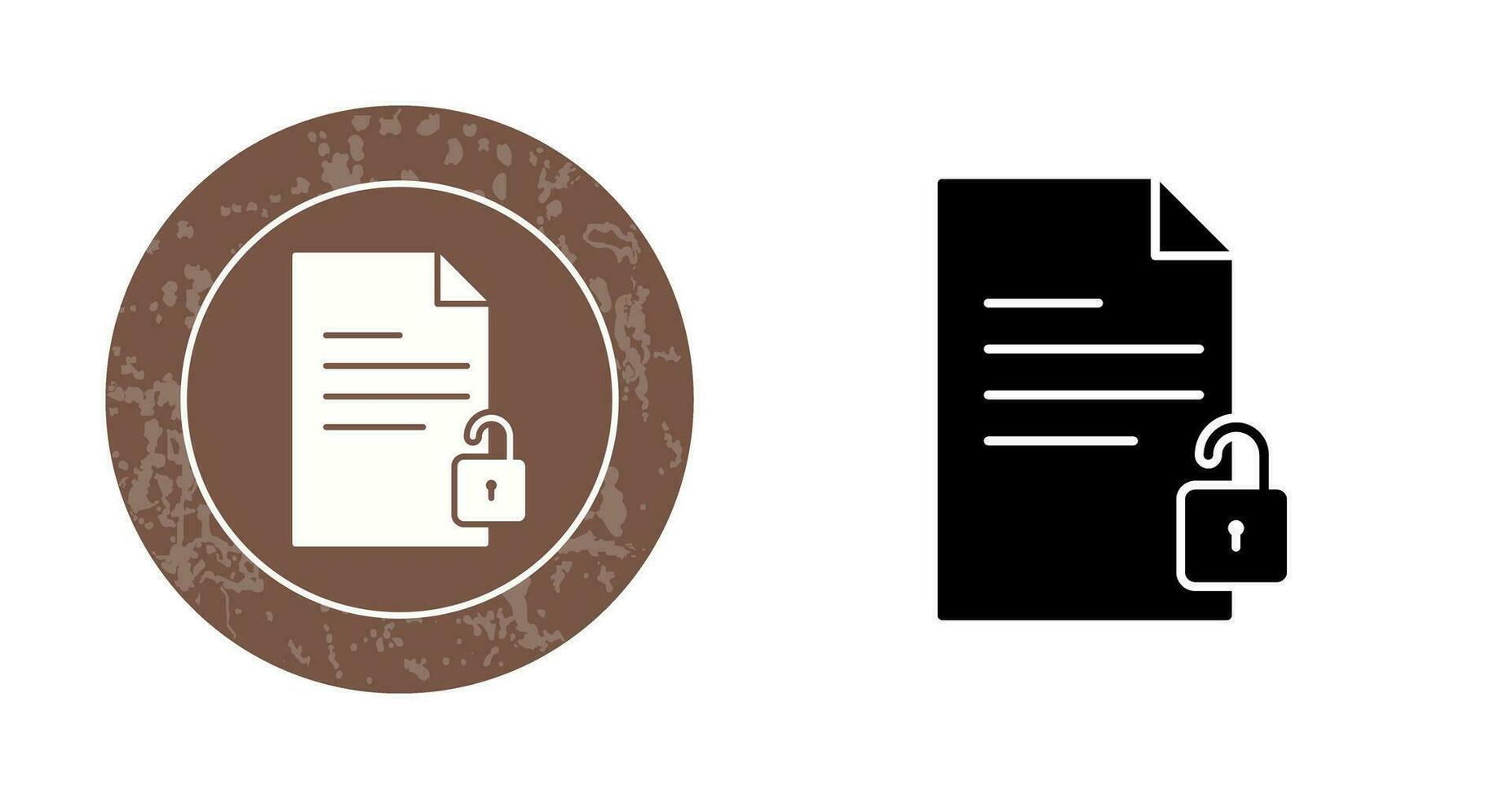 Unlock Documents Vector Icon