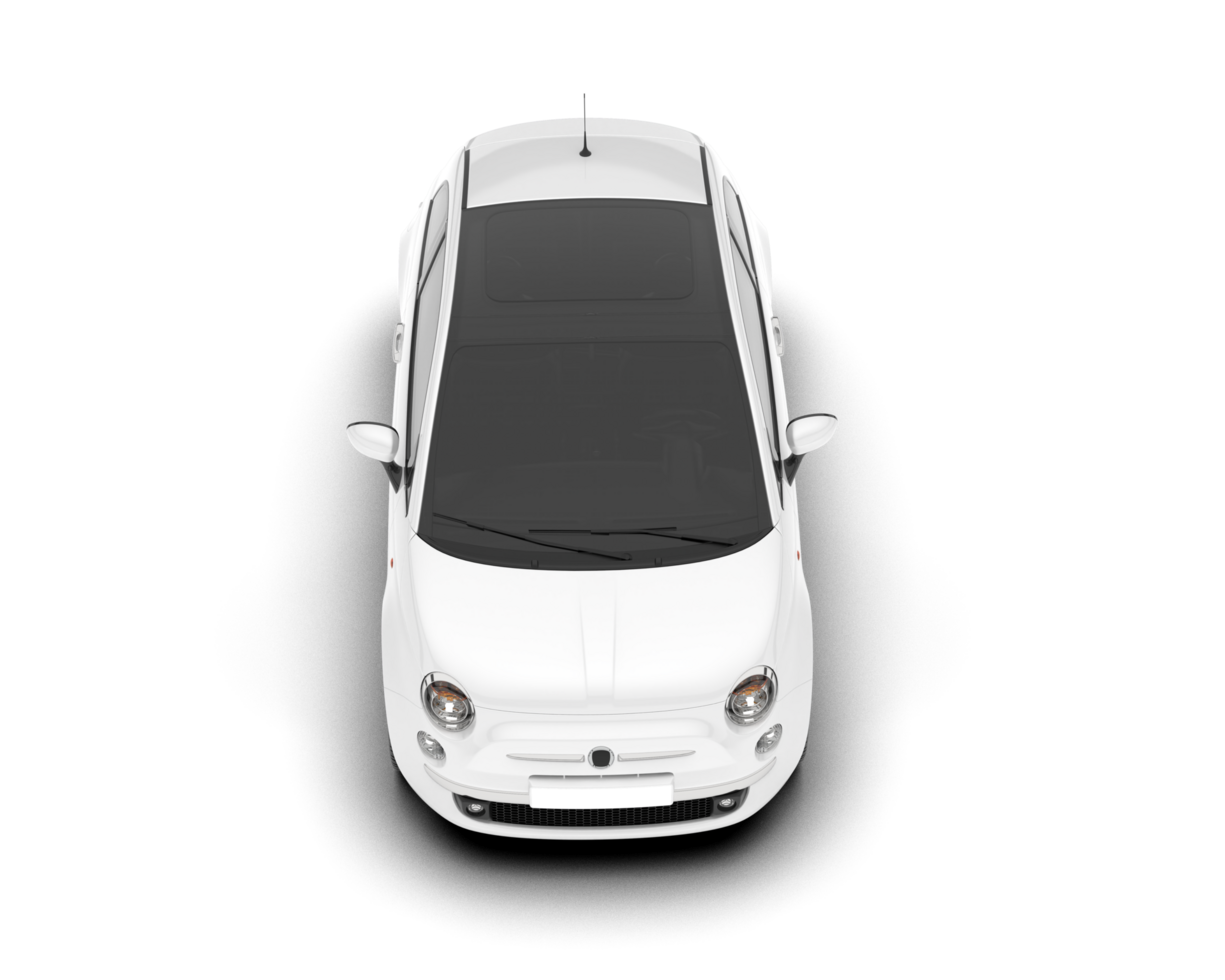 White luxury car isolated on transparent background. 3d rendering - illustration png