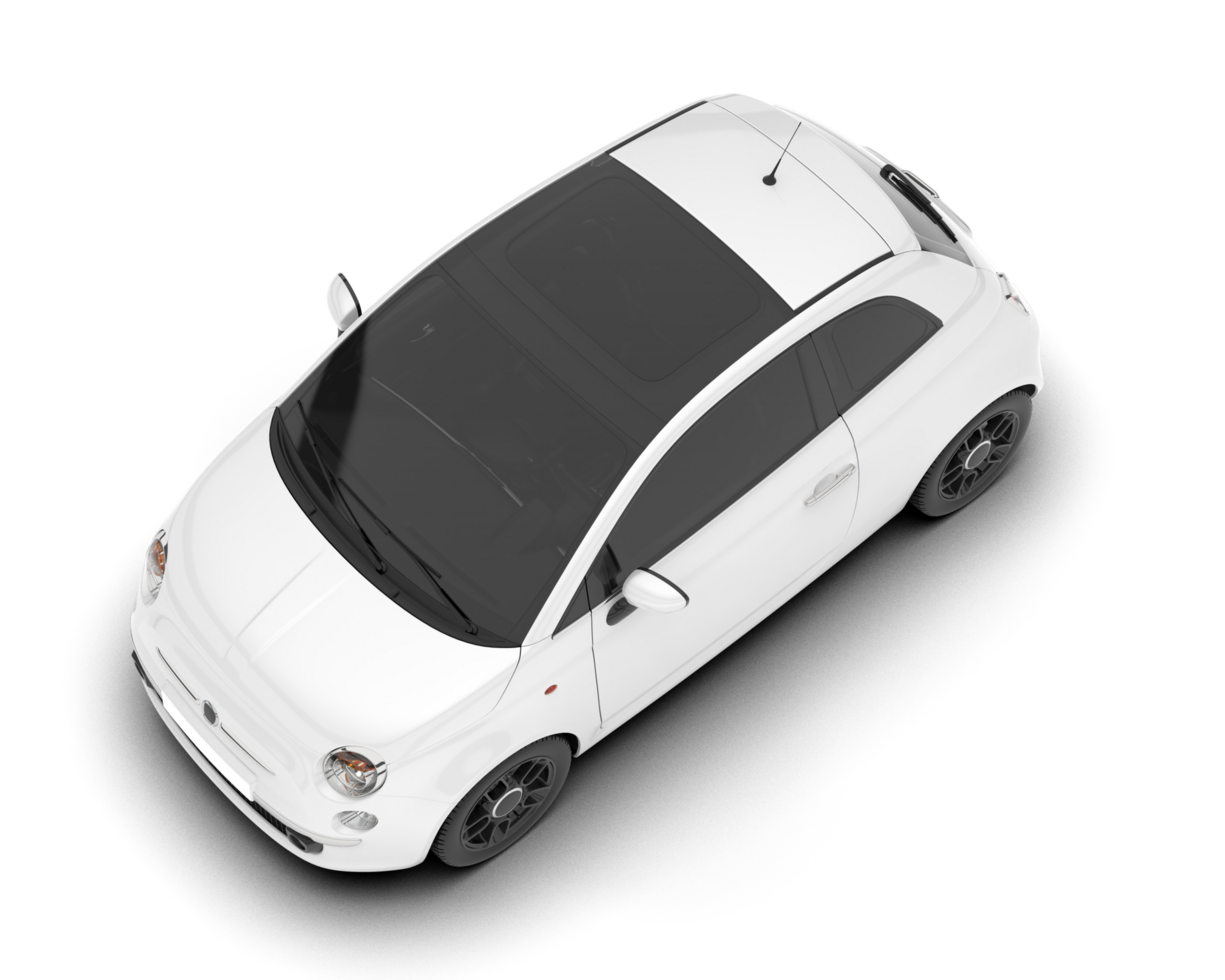 White luxury car isolated on transparent background. 3d rendering - illustration png