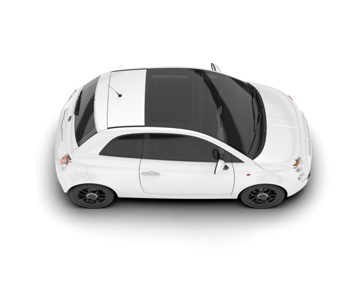 White luxury car isolated on transparent background. 3d rendering - illustration png