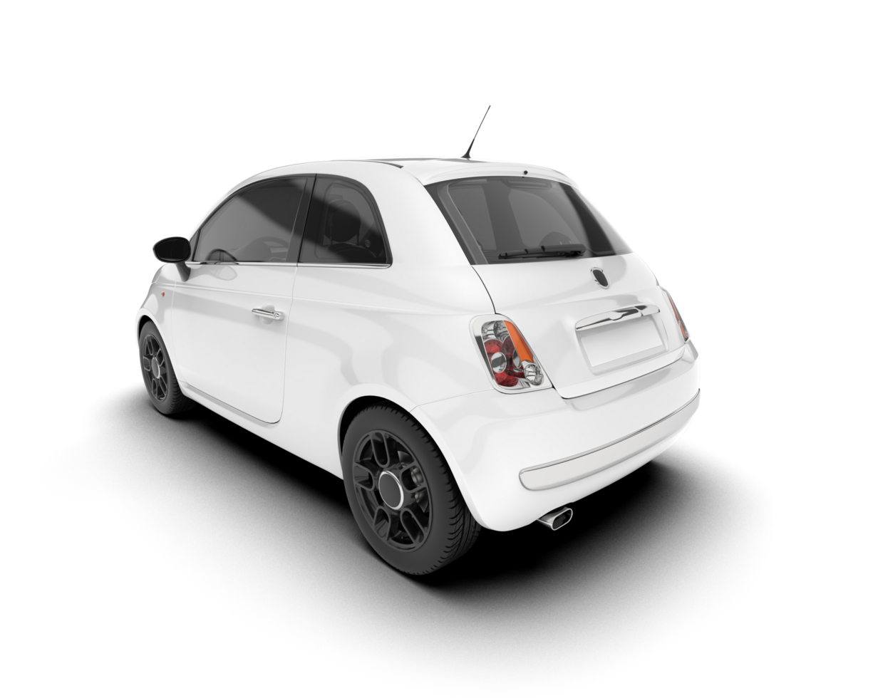 White luxury car isolated on transparent background. 3d rendering - illustration png