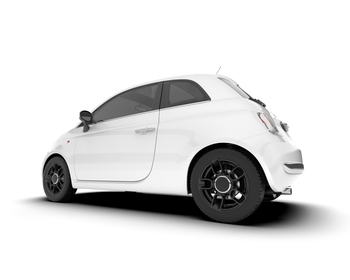 White luxury car isolated on transparent background. 3d rendering - illustration png