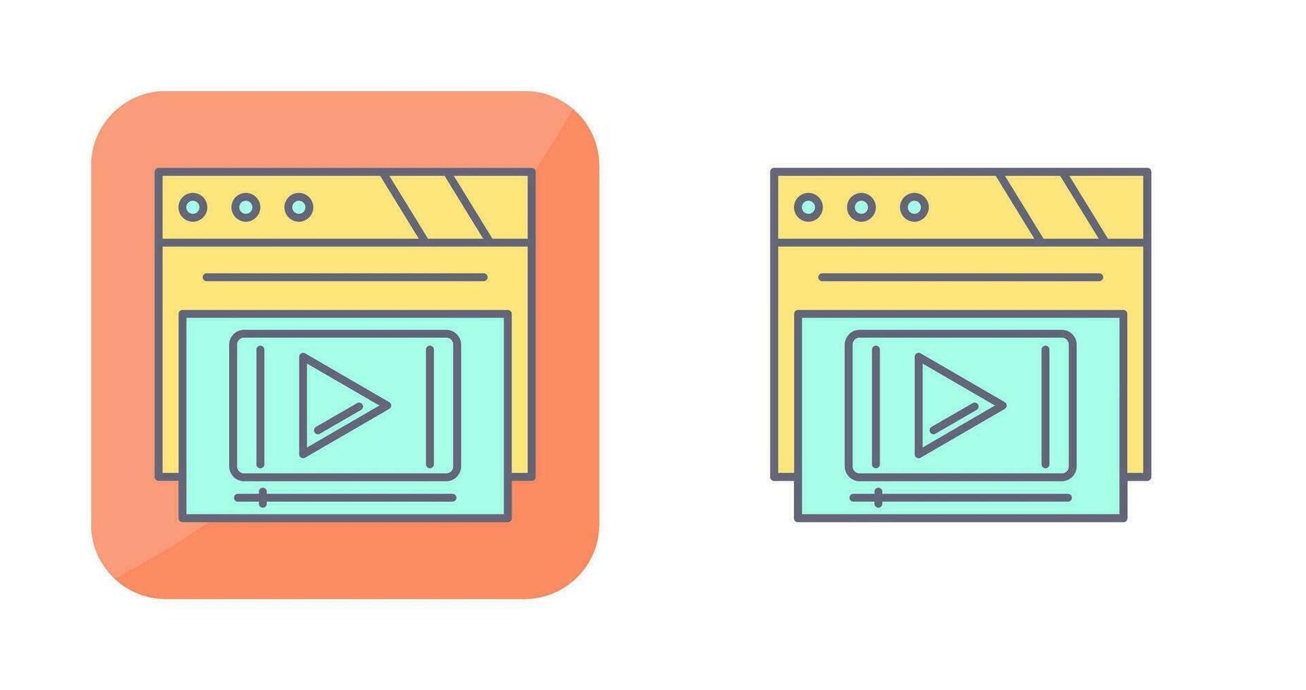 Video Player Vector Icon