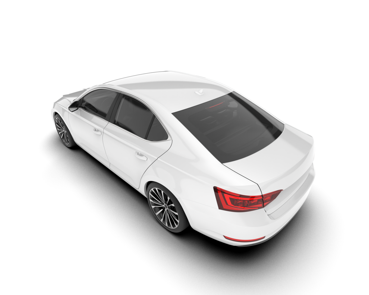 branco moderno carro isolado em transparente fundo. 3d Renderização - ilustração png