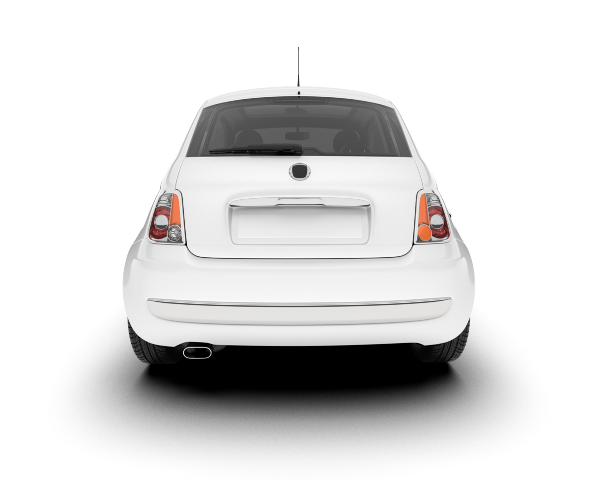 White luxury car isolated on transparent background. 3d rendering - illustration png