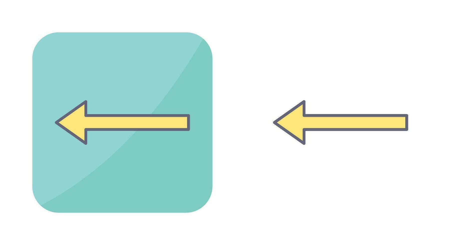 Unique Left Arrow Vector Icon