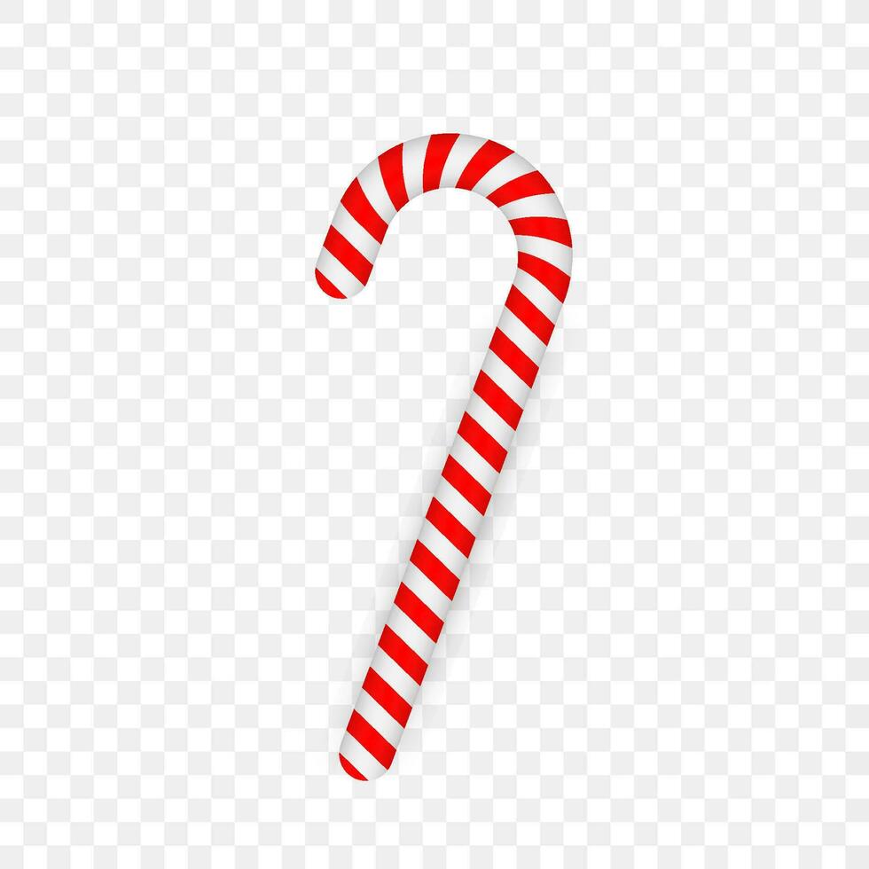 Traditional christmas candy cane. Vector stock illustration