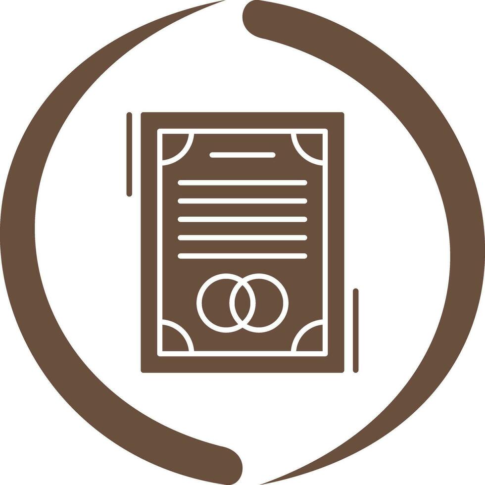 Wedding Contract Vector Icon