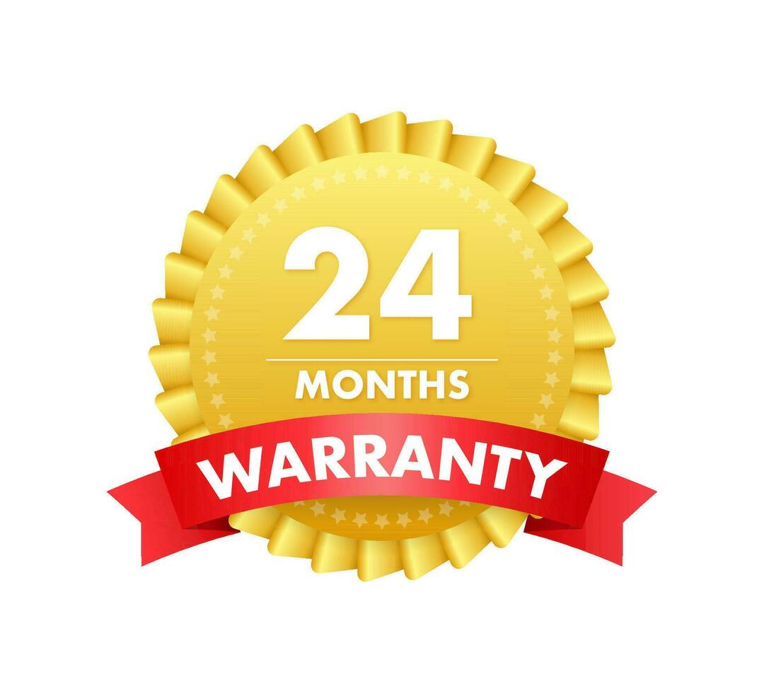 23 months warranty. Support service icon vector stock illustration.