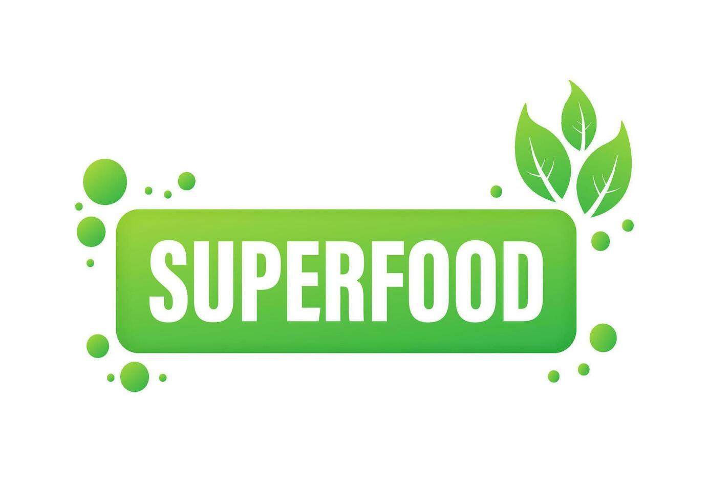 Superfood sign label. Healthy food. Vector stock illustration