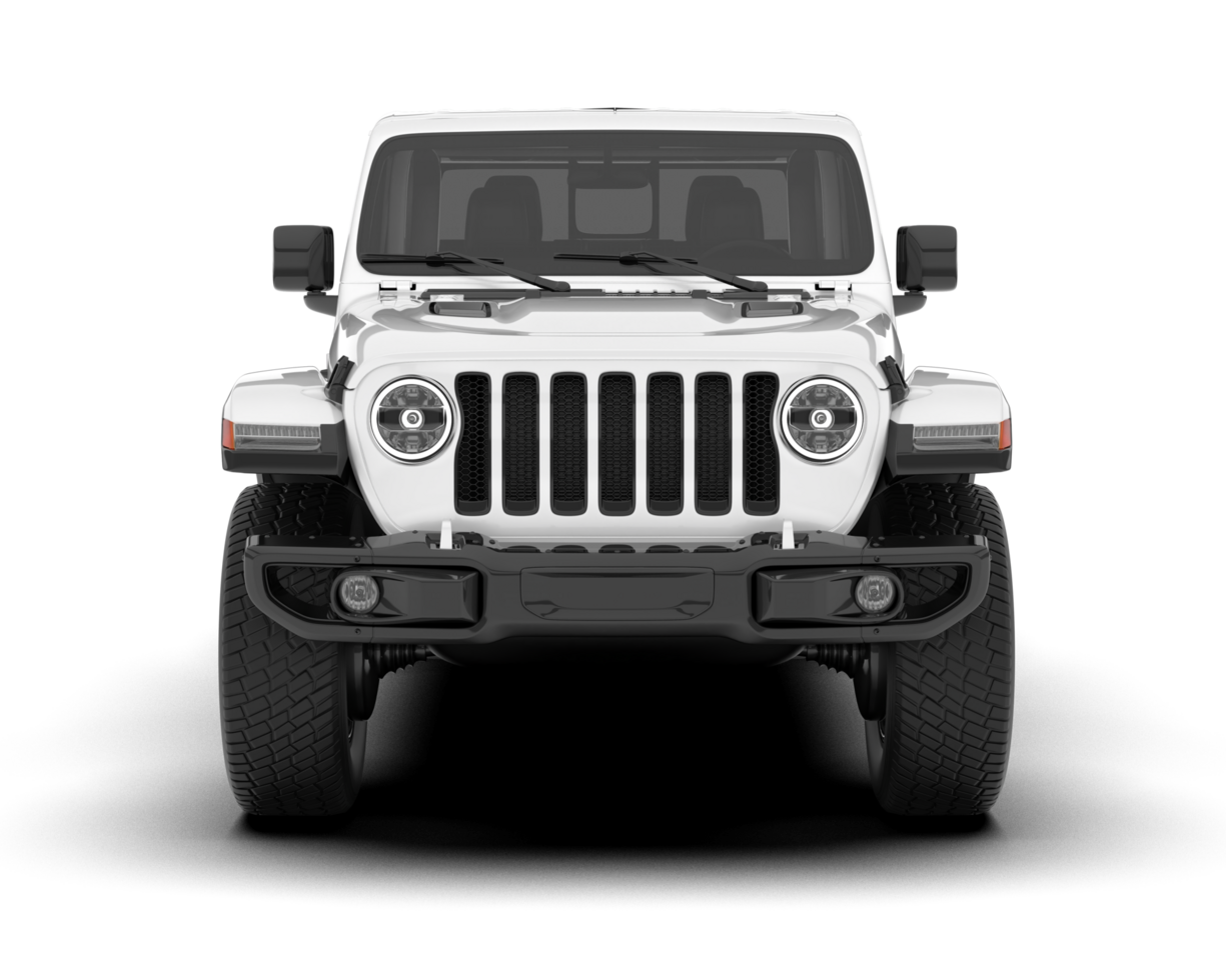 White pickup truck isolated on transparent background. 3d rendering - illustration png