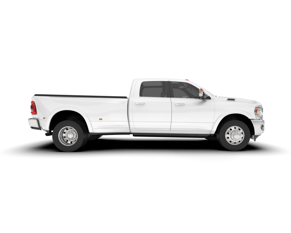 White pickup truck isolated on transparent background. 3d rendering - illustration png