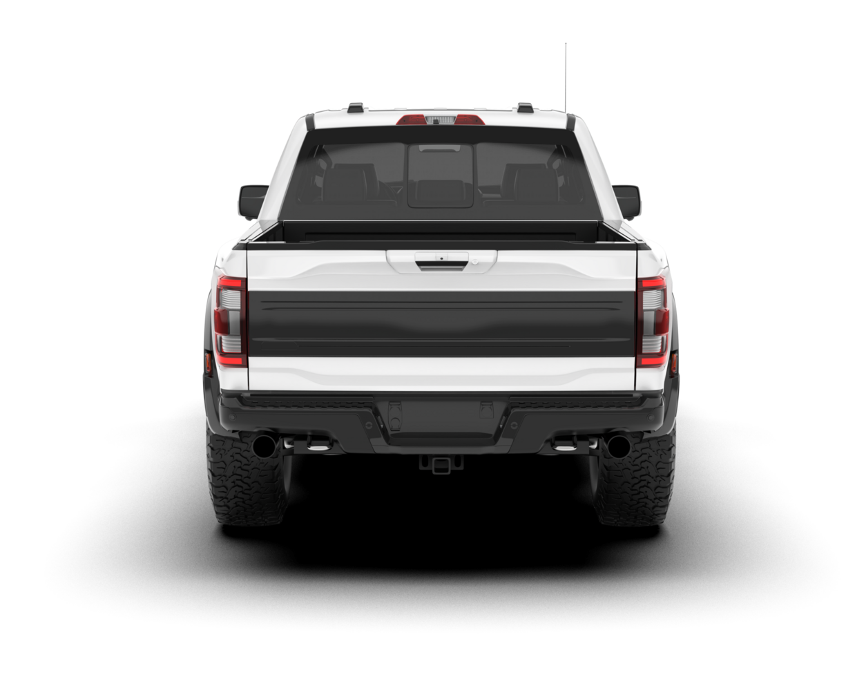 White pickup truck isolated on transparent background. 3d rendering - illustration png