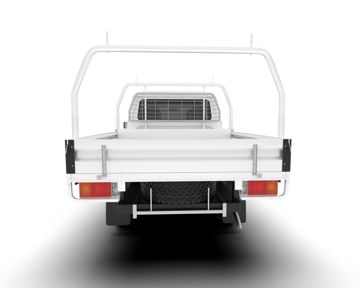 White pickup truck isolated on transparent background. 3d rendering - illustration png