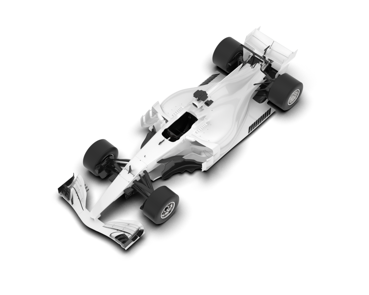 White sport car isolated on transparent background. 3d rendering - illustration png
