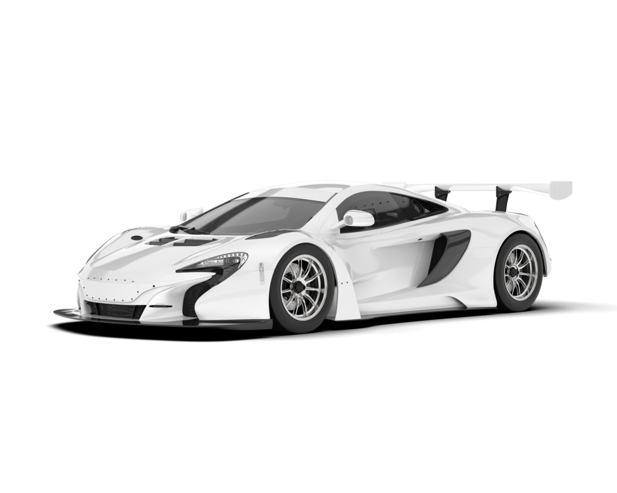 White sport car isolated on transparent background. 3d rendering - illustration png