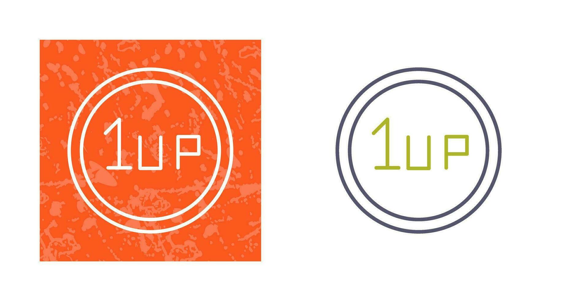 Unique 1UP Vector Icon