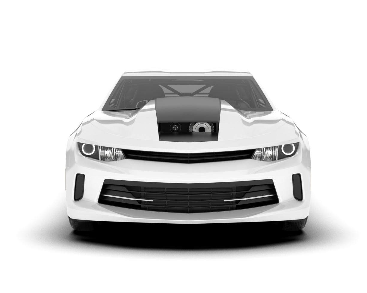 White sport car isolated on transparent background. 3d rendering - illustration png