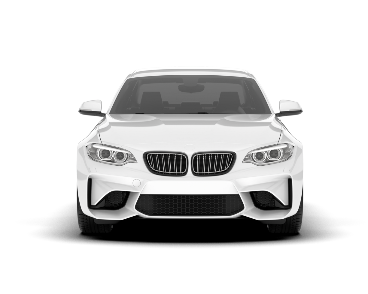 White sport car isolated on transparent background. 3d rendering - illustration png