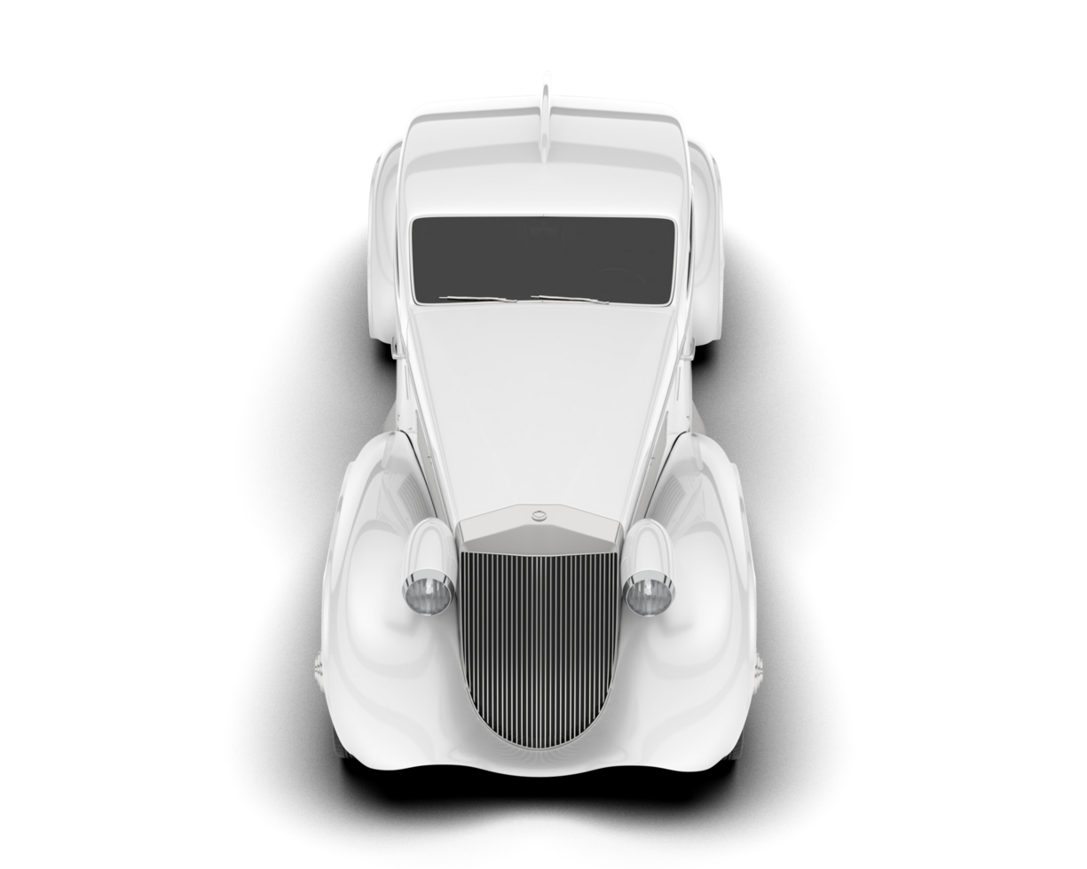 White luxury car isolated on transparent background. 3d rendering - illustration png