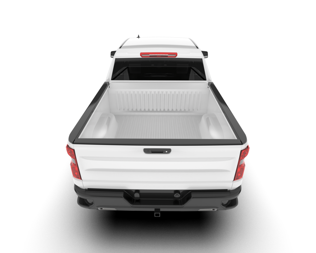 White pickup truck isolated on transparent background. 3d rendering - illustration png