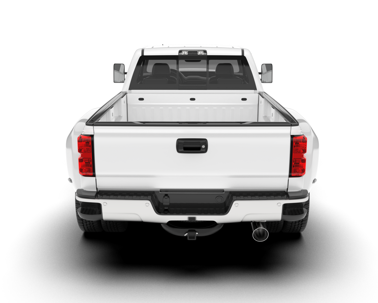 White pickup truck isolated on transparent background. 3d rendering - illustration png
