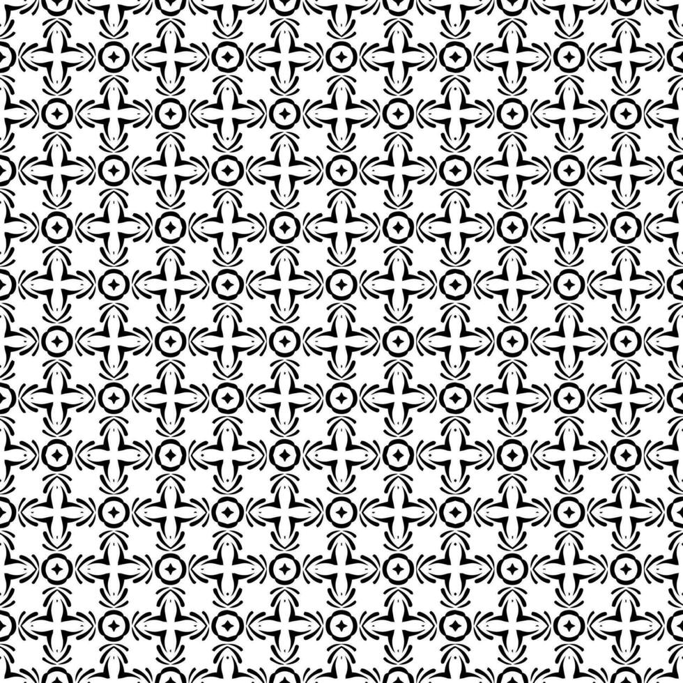 Black and white seamless pattern texture. Greyscale ornamental graphic design. Mosaic ornaments. Pattern template. vector