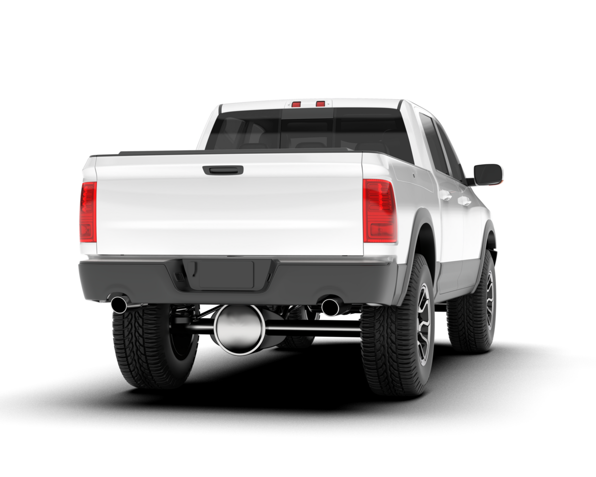 White pickup truck isolated on transparent background. 3d rendering - illustration png