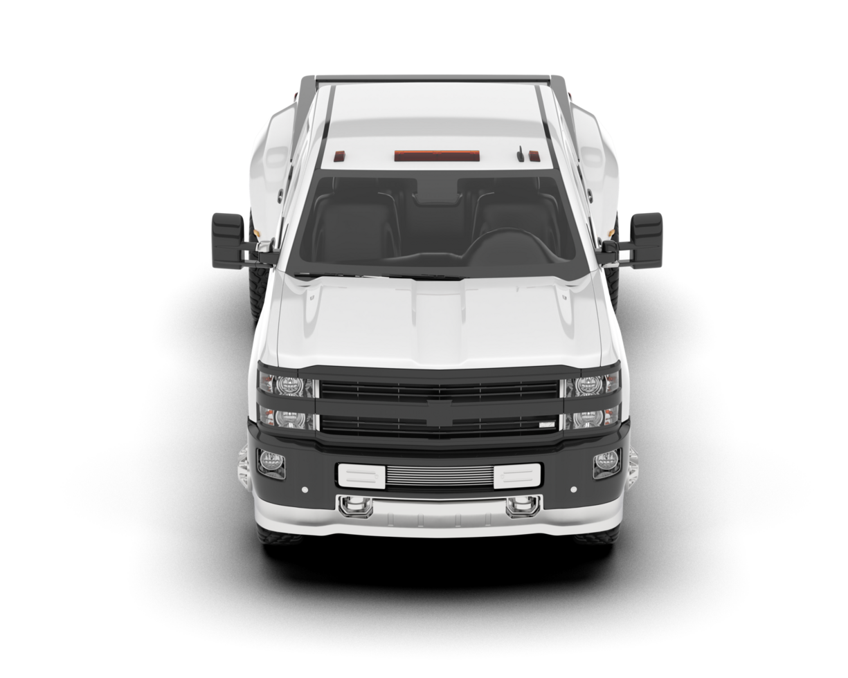 White pickup truck isolated on transparent background. 3d rendering - illustration png