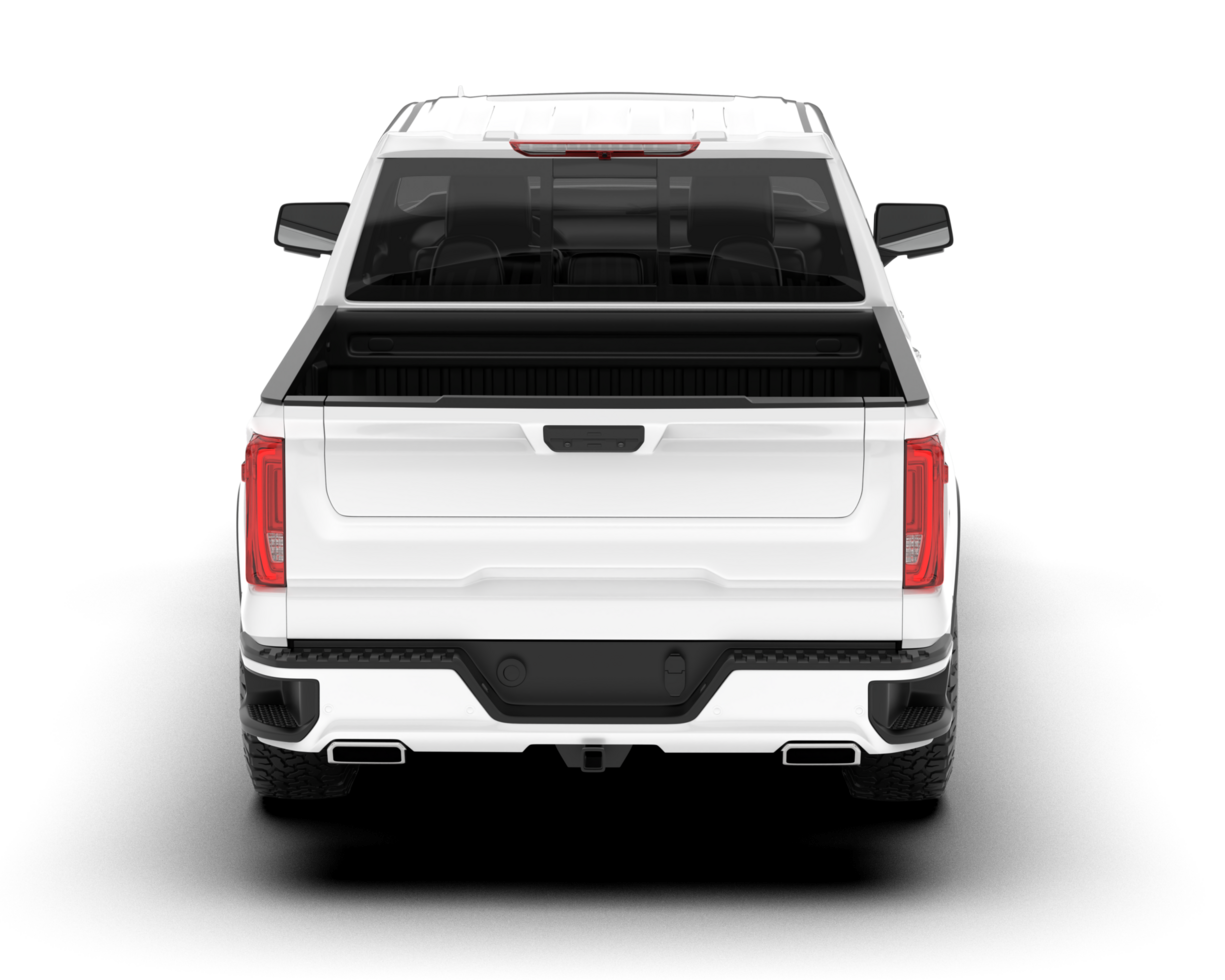 White pickup truck isolated on transparent background. 3d rendering - illustration png