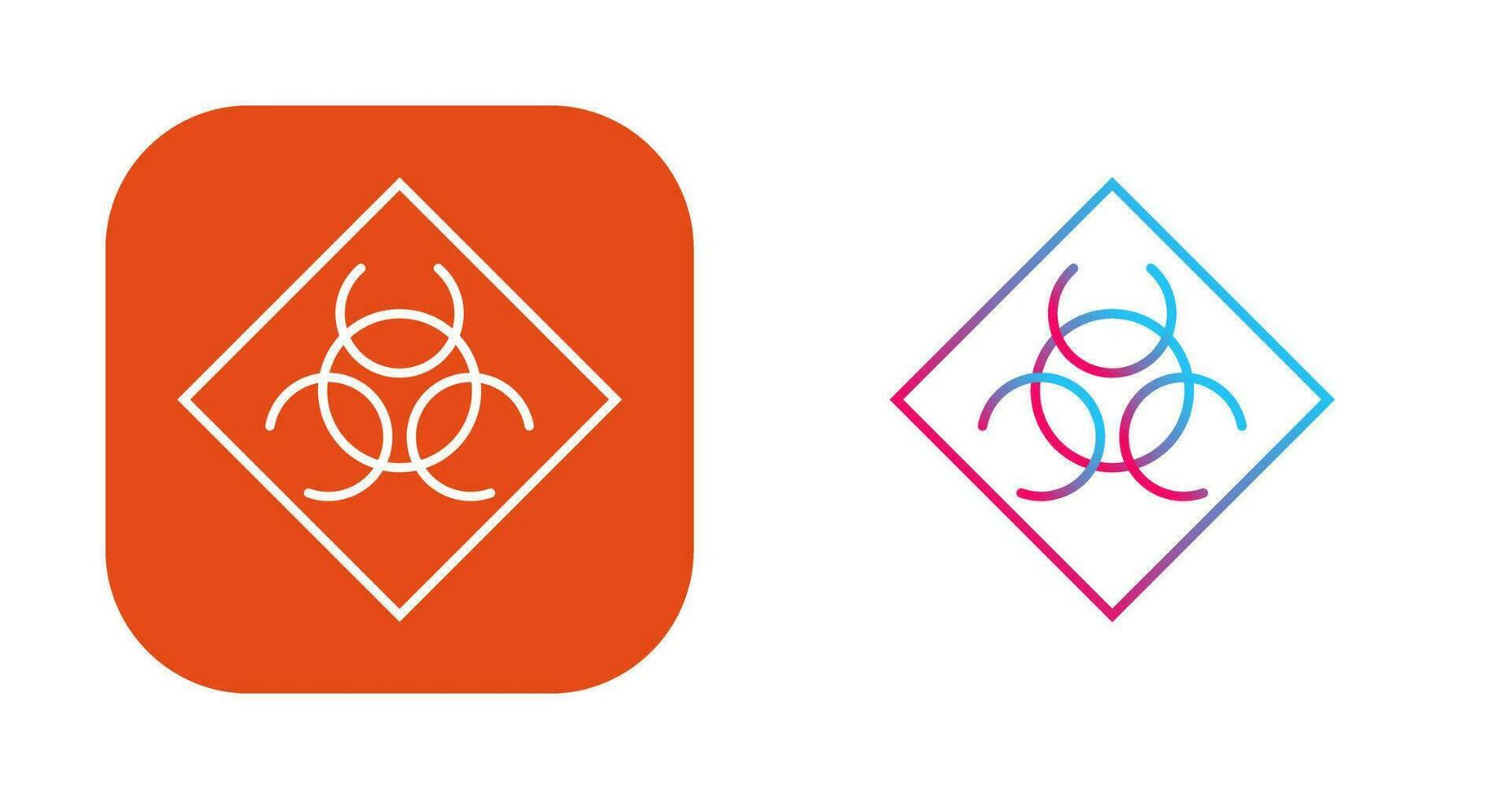 icono de vector de peligro biológico