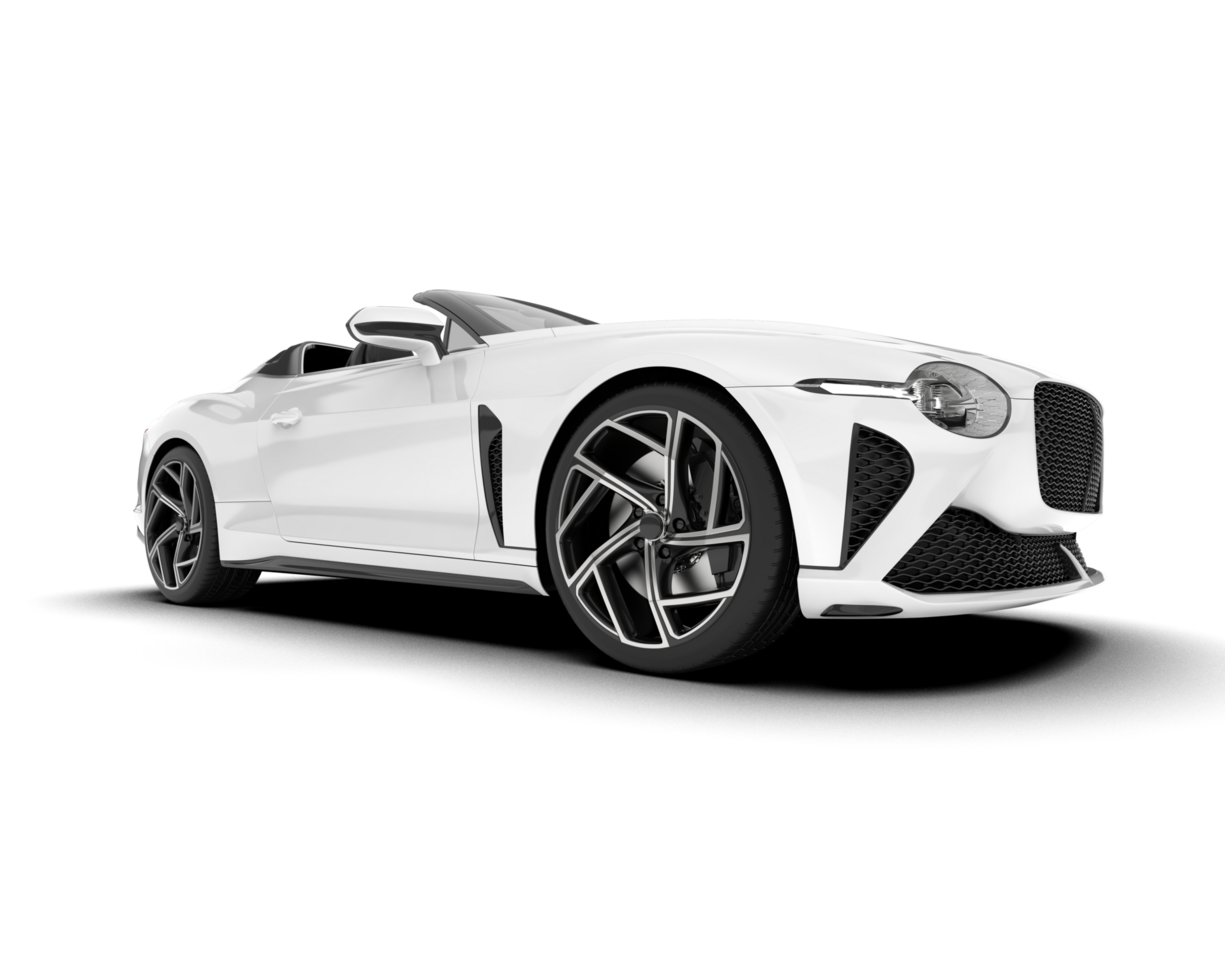 wit sport auto geïsoleerd Aan transparant achtergrond. 3d renderen - illustratie png