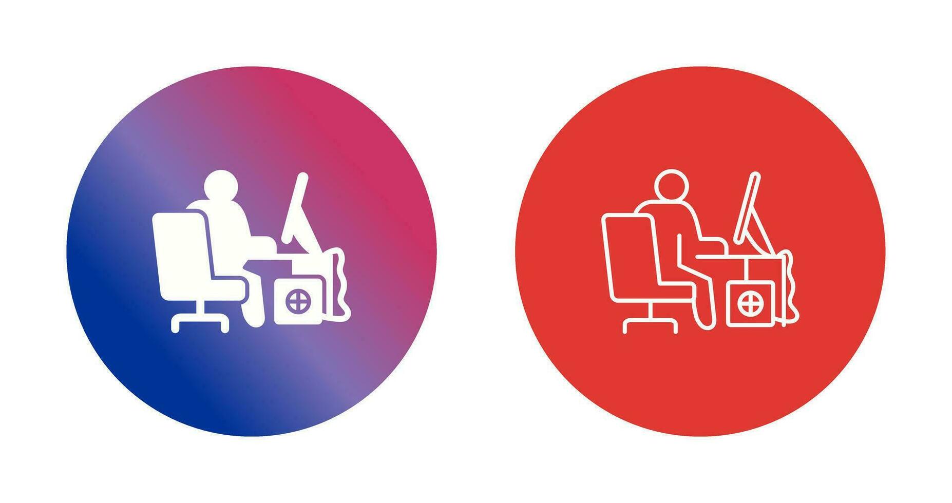 Computer Worker Vector Icon