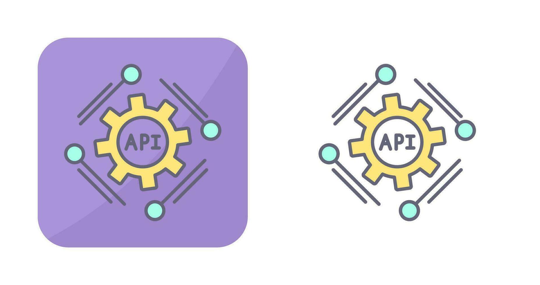 icono de vector de api