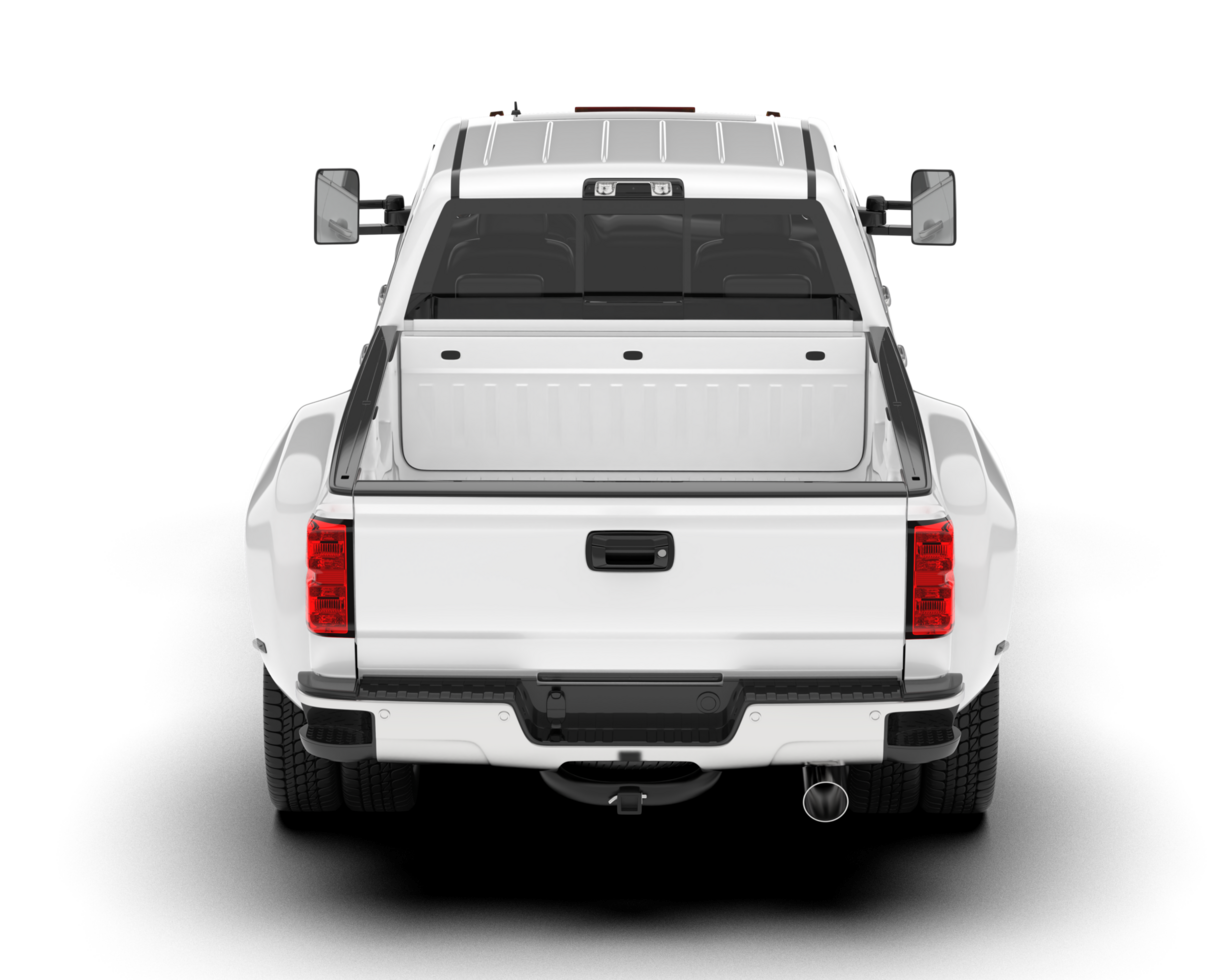 White pickup truck isolated on transparent background. 3d rendering - illustration png