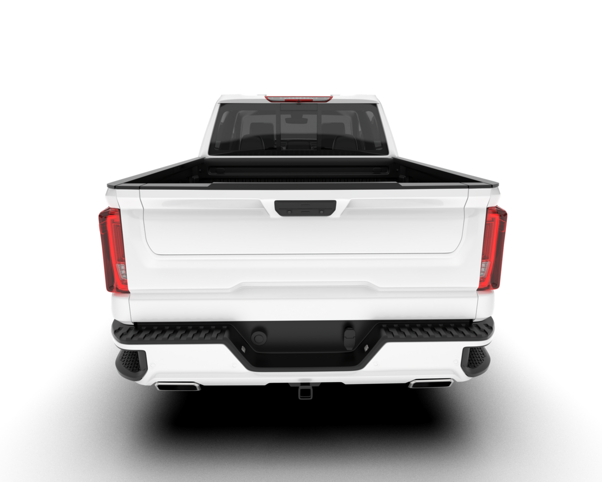 White pickup truck isolated on transparent background. 3d rendering - illustration png