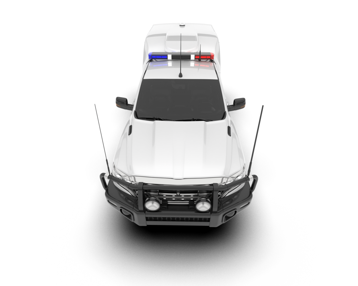 White pickup truck isolated on transparent background. 3d rendering - illustration png