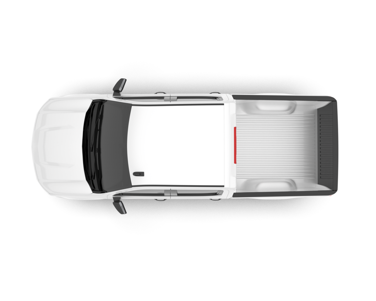 White pickup truck isolated on transparent background. 3d rendering - illustration png