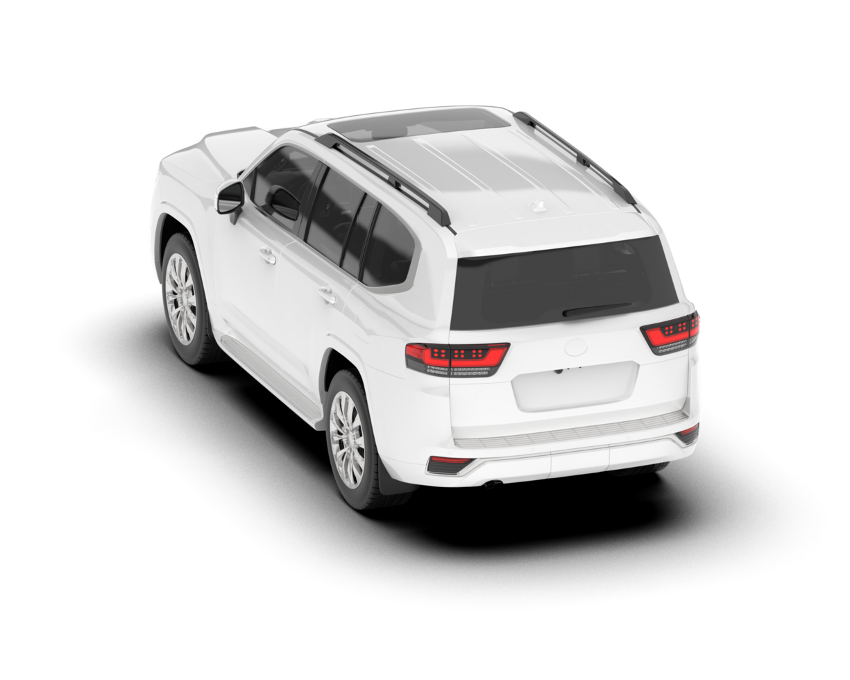 blanco suv en transparente antecedentes. 3d representación - ilustración png