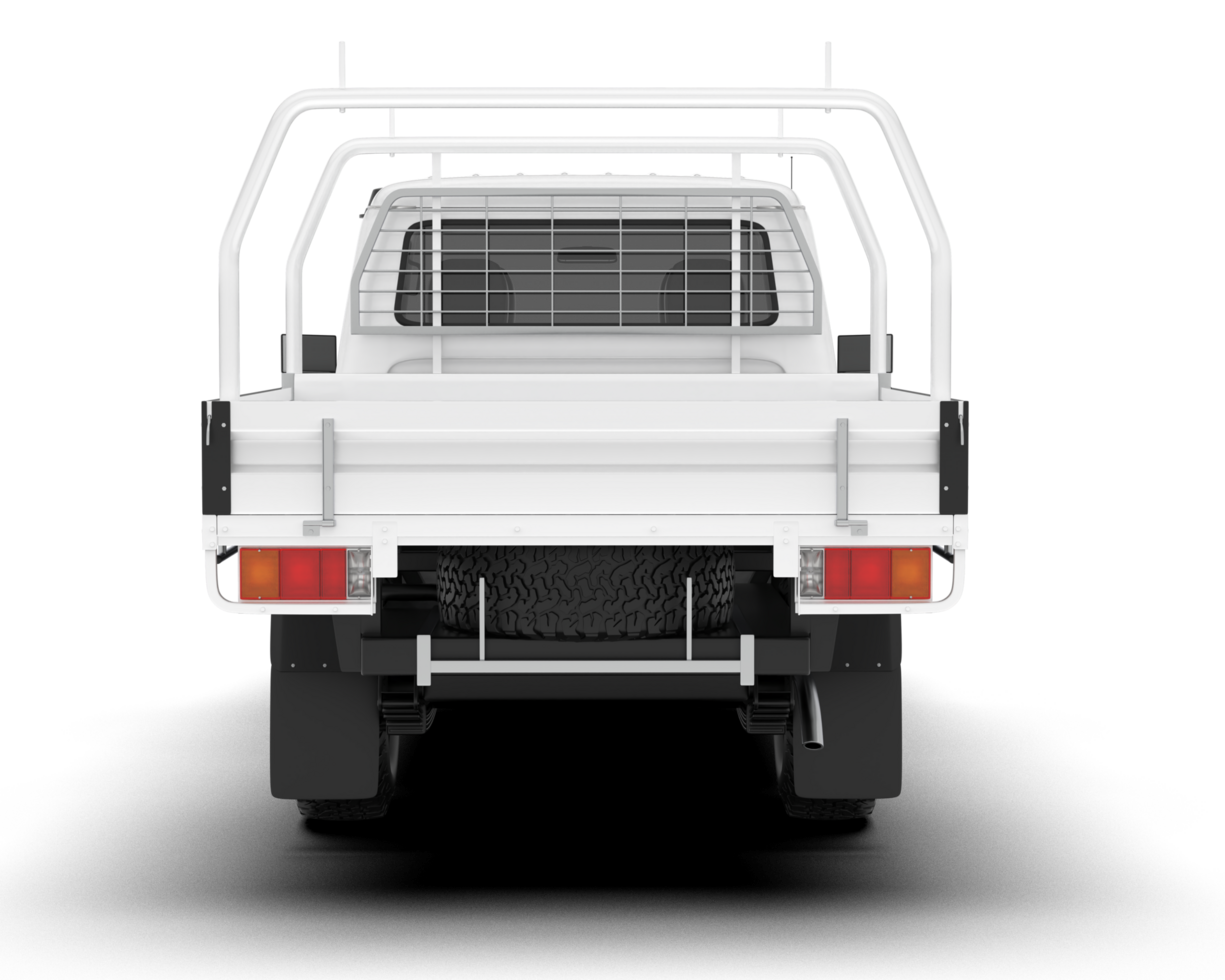 White pickup truck isolated on transparent background. 3d rendering - illustration png