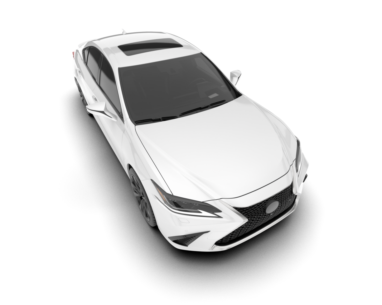 blanco ciudad coche aislado en transparente antecedentes. 3d representación - ilustración png