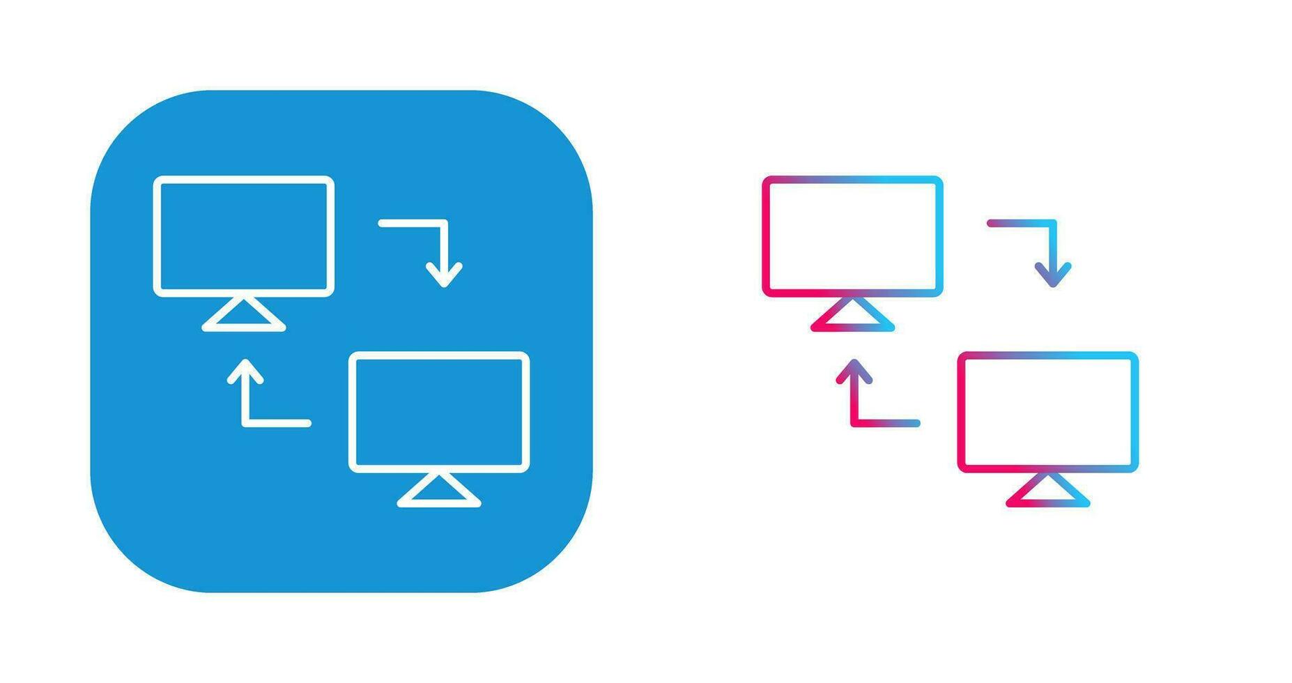 icono de vector de sistemas compartidos